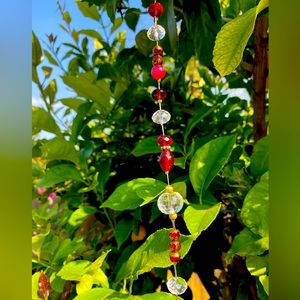Red crystal sun catcher